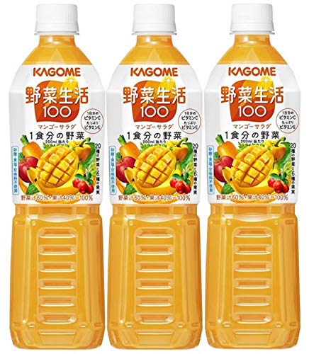 カゴメ 野菜生活100 マンゴーサラダ スマートPET 720ml×3本